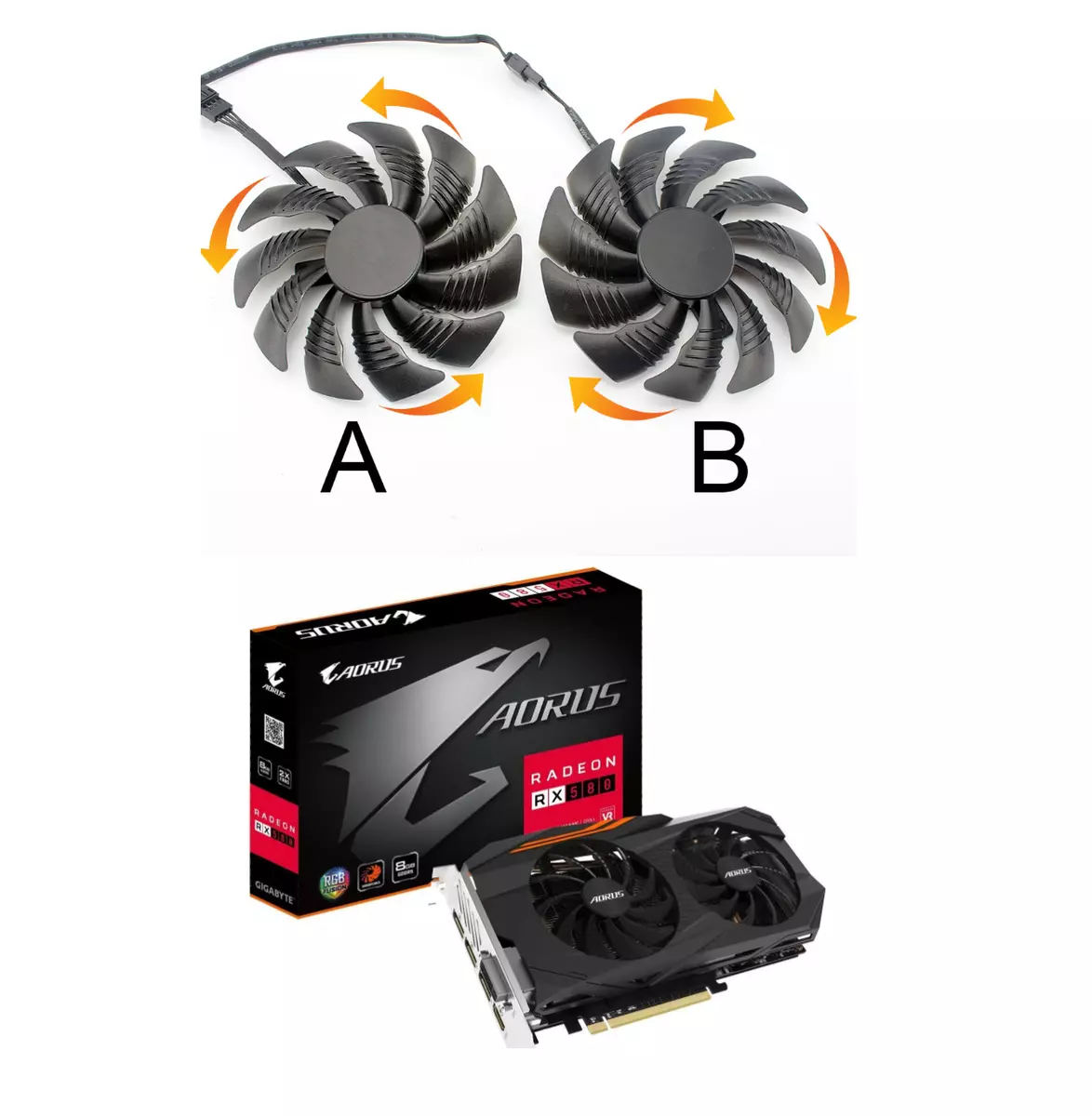 Cooling Fan For Gigabyte RX580 RX 580 Aorus GPU Graphics Card