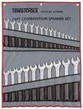 Image of Teng Tools Combination Spanner Set 6-32 mm Tool Roll 32 Pieces