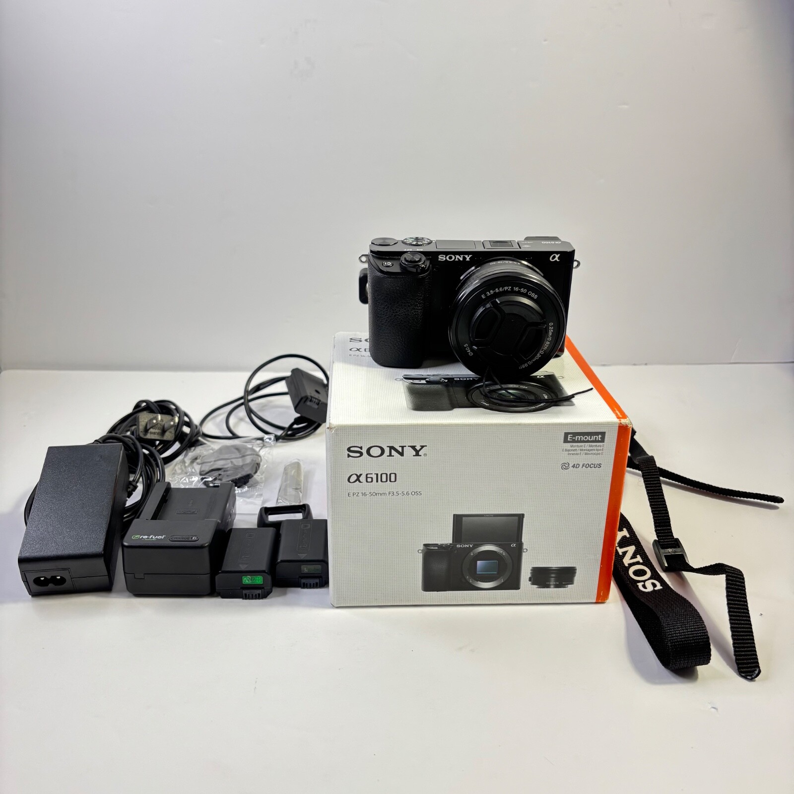 CAMERA SONY A6100 Bundle – Lens, Batteries, Cage, Tripod & FeiyuTech Gimbal