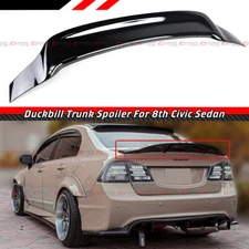 FOR 2006-11 HONDA CIVIC 4DR SEDAN FA GLOSS BLACK R STYLE DUCKBILL TRUNK SPOILER