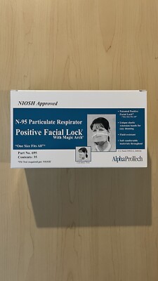 Alpha ProTech Positive Facial Lock N-95 Respirator/Surgical Face Masks (35)
