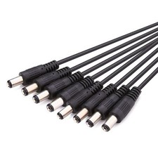 8-Channel Power Cable Splitter For Secuirty System Camera DC 1 Female to 8 Male