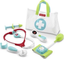 Fisher-Price Preschool Pretend Play Medical Kit 7-Piece Doctor Bag Dress Up T...