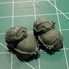 Custom 4x green Helmets resin casts 6 inch scale cobra military g.i. joe 