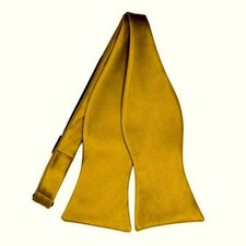 PLATINUM Silky Golden Bow Tie, Classic Men's Formal Fashion, Wedding  Dinning