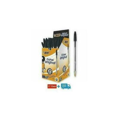 ''SCHWARZ'' BIC KUGELSCHREIBER MITTELLANG LEBEN ORIGINAL BIROS KRISTALL TINTE STIFTE KUGELSCHREIBER