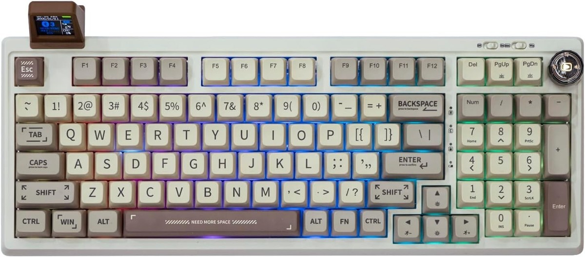 EpoMaker RT100 Retro Mechanical Keyboard - Gray | eBay