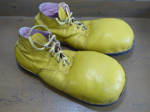 1940-50s Leather Clown Shoes custom made 1-of-a-kind 14" long women's size 8 - Picture 2 of 21