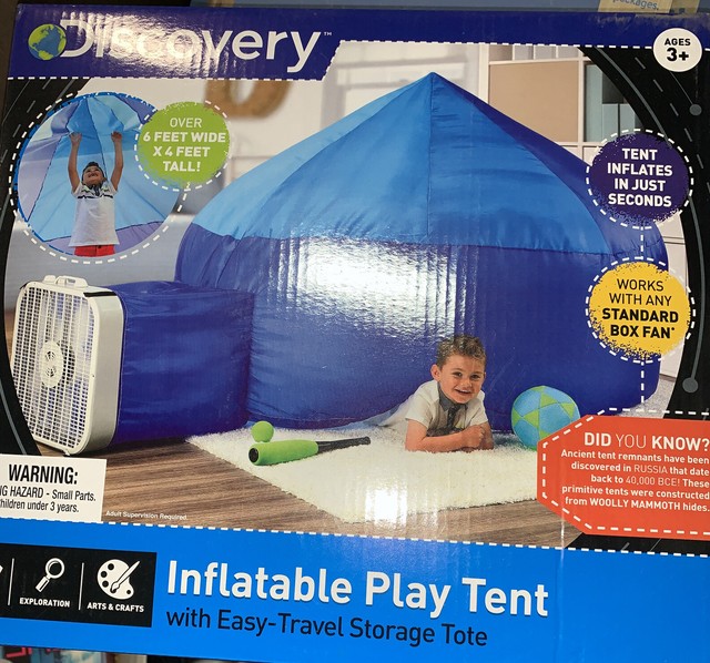 Discovery Inflatable Play Tent Over 6ft W & 4ft H Ages 3 for sale