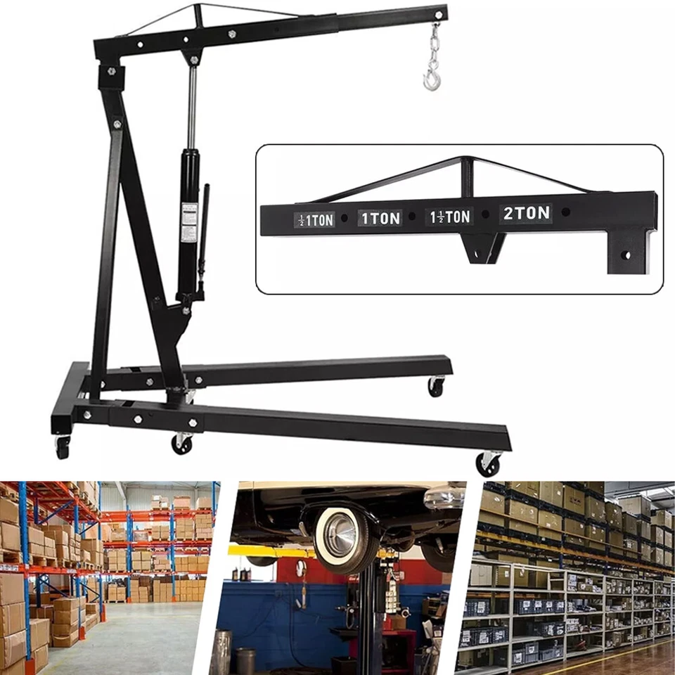 Motorheber Werkstattkran Getriebeheber Hebekran Ladekran Klappbar 2000 KG - Bild 3 von 4