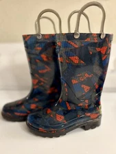 Rain boots with working lights!Western Chief Toddler Boy Blue 6
