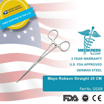 Mayo Robson Intestinal Clamp Straight 20 cm OR Grade German Steel Instrument