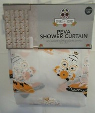 Sugar And Bones Halloween Skulls Flowers Pattern Shower Curtain NEW skull
