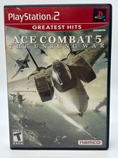 Ace Combat 5: The Unsung War (Playstation 2, PS2) W/Manual- TESTED & WORKS