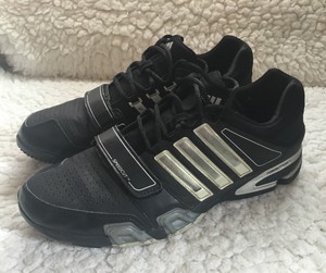 adidas black and silver trainers