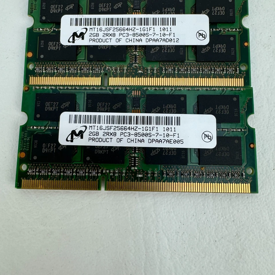 10GB (5 x 2GB) 2Rx8 PC3-8500s-7-10-F1 Laptop RAM Memory - Image 3 of 4