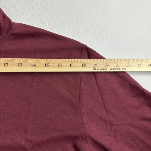 LL Bean Mock Neck Long Sleeve Sweatshirt Mens Medium Red 0KW38 Vintage Y2K 90's - Picture 5 of 8