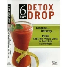 6 Day Detox Drop, Cleanse Detoxify Plus Lose One Whole Dress or Pant - VERY GOOD