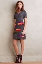 NWT $298 ANTHROPOLOGIE EMBROIDERED SOLILOQUY DRESS by RAOUL 2
