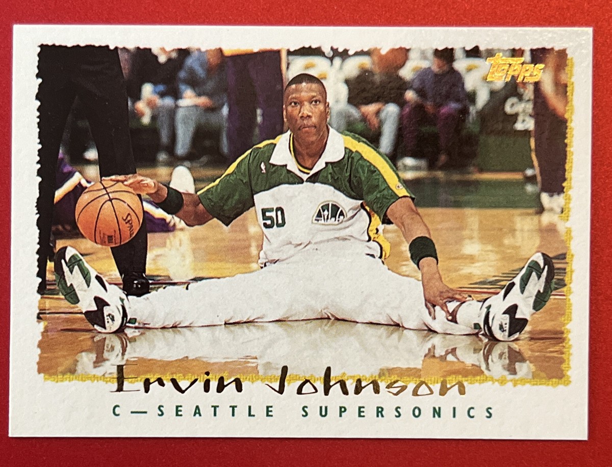 1995 Topps Basketball Ervin Johnson #363 Seattle Supersonics Card