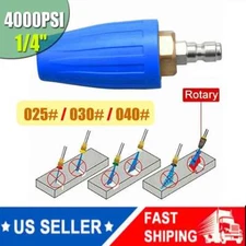 High Pressure 4000PSI 1/4'' Washer Rotating Turbo Nozzle Spray Tip  2.5-4.0 GPM