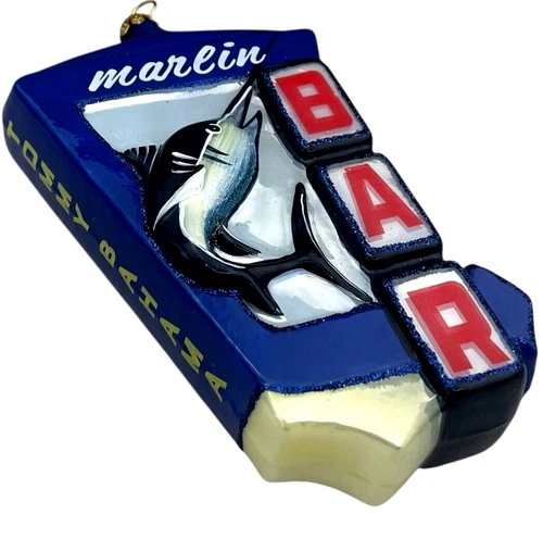 Tommy Bahama Marlin Bar Christmas Ornament Holiday 2024 HP New in Box Metal Tag