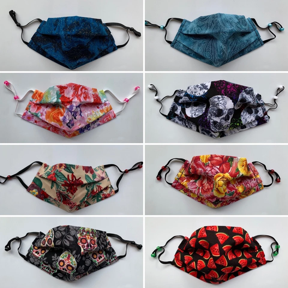 Face Mask Double Layer Cotton Fabric – Washable & Reusable – 20 Colors – Fashion - Image 2 of 4