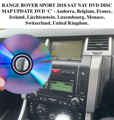 RANGE ROVER SPORT SAT NAV DVD DISC MAP UPDATE DVD 'C' - UK,France,Ireland v.2018