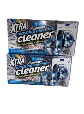 Xtra Washing Machine Cleaner Deep Cleaning Formula 2 packs of 3 Pouches 
