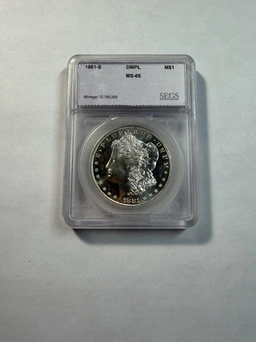 1881 S SEGS MS66-DMPL Morgan Silver Dollar