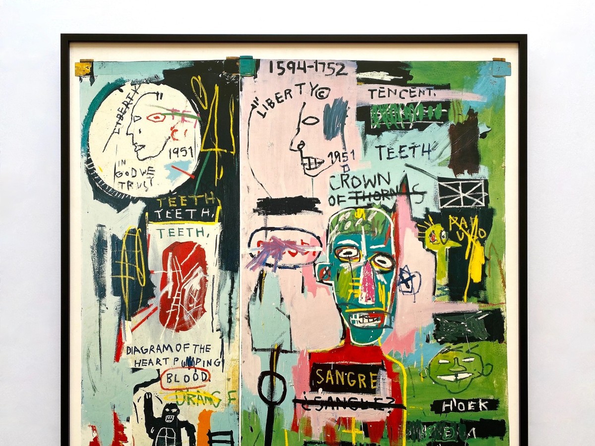 JEAN MICHEL BASQUIAT RARE 1992 LITHOGRAPH PRINT FRAMED POSTER 
