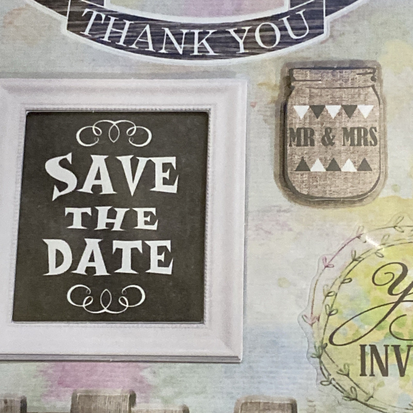 Crafter’s Square Wedding Mr & Mrs Pop-Up Stickers Scrapbooking Keepsakes Love