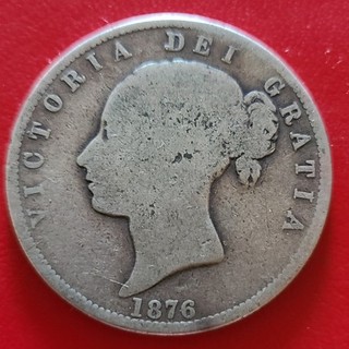 1876 Great Britain 1/2 Crown Victoria Half Crown KM 756 "COMBINED SHIPPING"