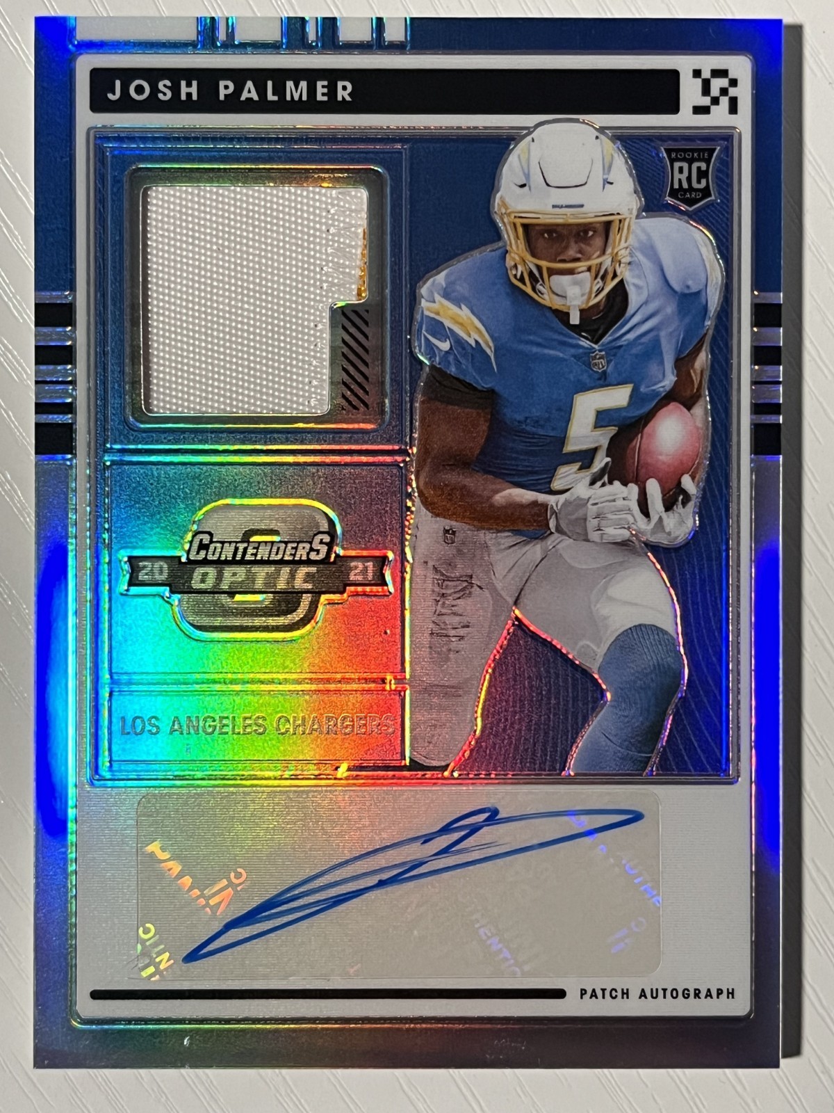Josh Palmer Panini Contenders Optic Rookie Patch Autographs #RPAJPA Base