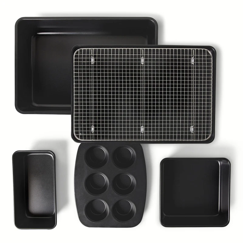 Retailer Basics Nonstick Bakeware 6-Piece Set Stackable Dishwasher And Oven-Safe