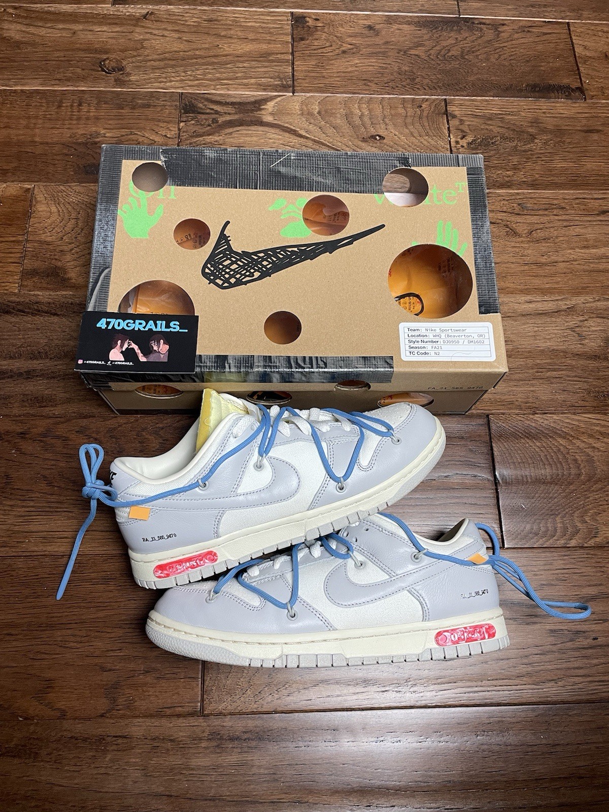 OFF WHITE X NIKE Taglia 8M Nike Off White x Dunk colore basso 05 di 50