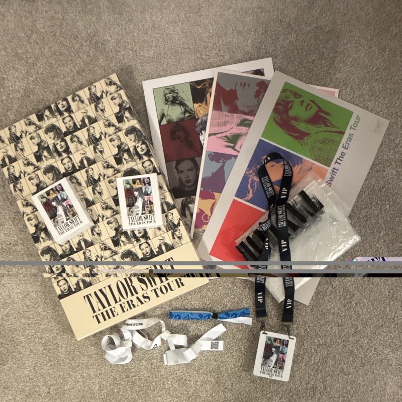 Taylor Swift The Eras Tour VIP Merch Box w/ Lanyard, Passes, Posters