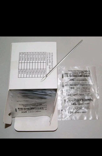 6 Piercing Needles 3ea 14G, 16G Gauge Tri Bevel Pierce Needle - product listing photo
