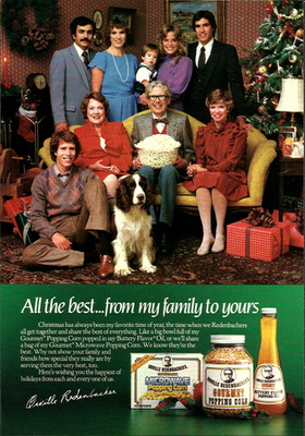 1984 Orville Redenbacher Popcorn Christmas Happy Holidays vintage Print AD