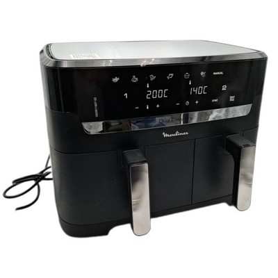 Moulinex Air Fryer mit zwei Fächern + Rezeptbuch mit 20 Rezepten, XXL-Kapazität 