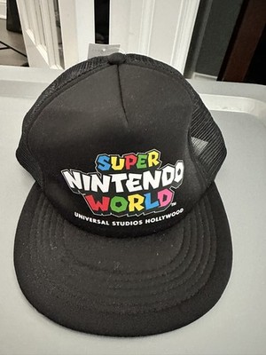 Universal Studios Super Nintendo World Logo Black Hat NWT