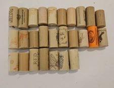 Synthetic Wine Corks - Lot of 25+ Used Removed Bottles Varied Brands Crafts