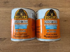 LOT OF 2 - Gorilla Liquid Rubber Sealant Coating 1 qt White