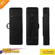 4/4 Full Size Professional Violin Hard Case with Hygrometer - Lightweight Black