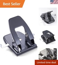 Standard 2 Hole Paper Punch, 30 Sheets Capacity, Black 90079