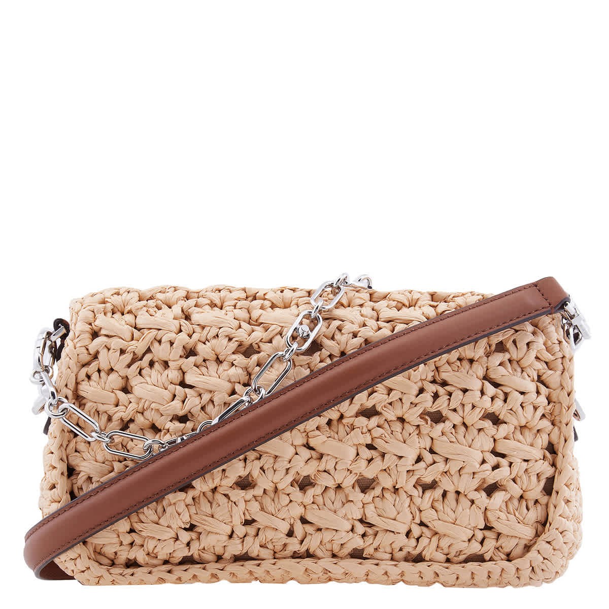 Michael Kors Ladies Parker Medium Woven Straw Shoulder Bag 30S3S7PC2W969 thumbnail 3