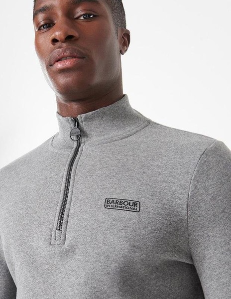 Men Barbour Sweater Grey Cotton 38 / M / 46