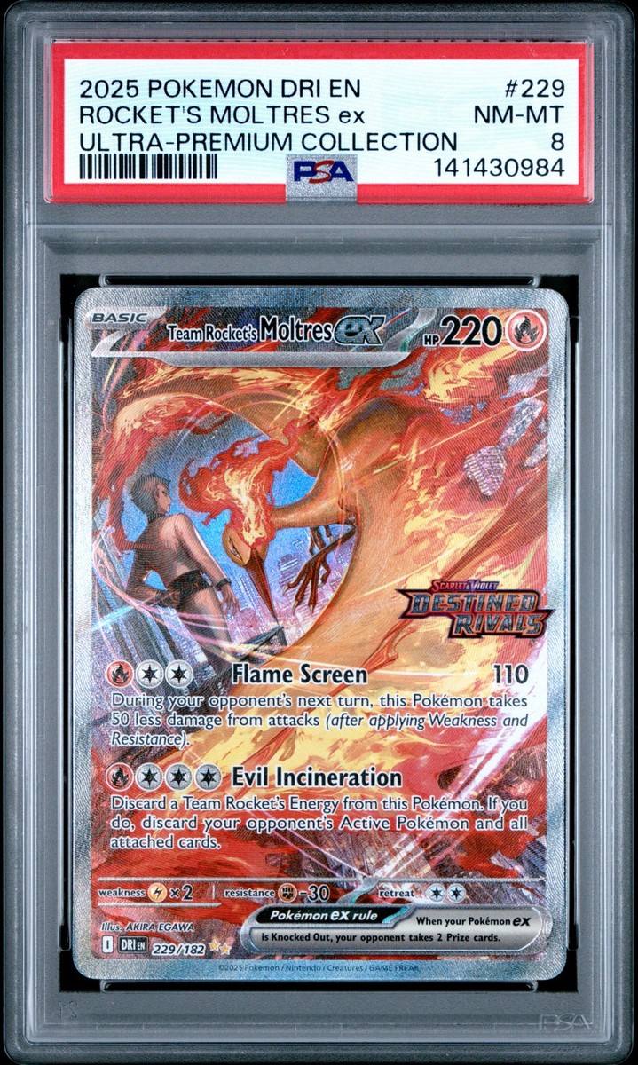 2025 POKEMON DRI EN-DESTINED RIVALS #229 TEAM ROCKET'S MOLTRES EX