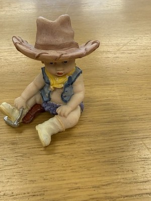 Precious Moments Cowboy baby No Production Mark NO BOX Vintage  Antique