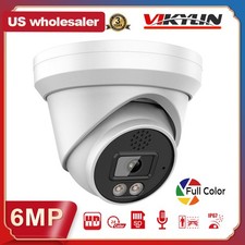 Vikylin 6MP IP Camera PoE 2-Way Audio Mic  Speaker Turret Full Color Outdoor US
